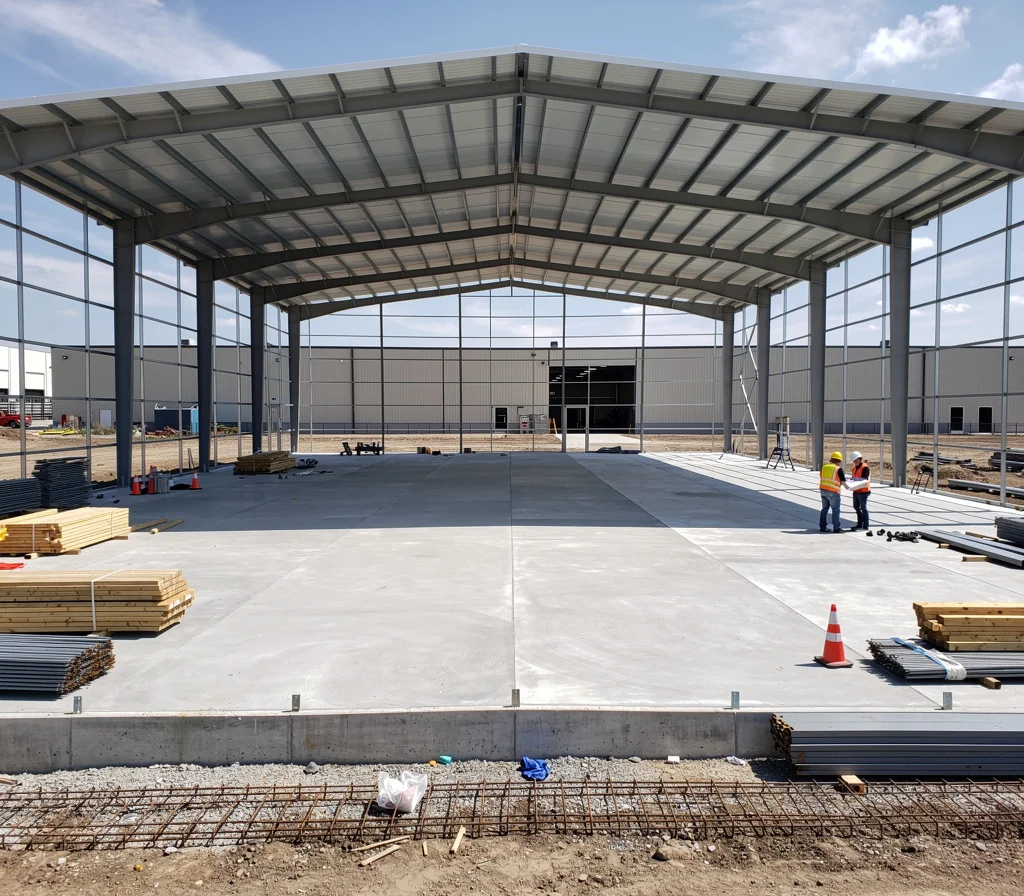 Commercial concrete parking lot installation